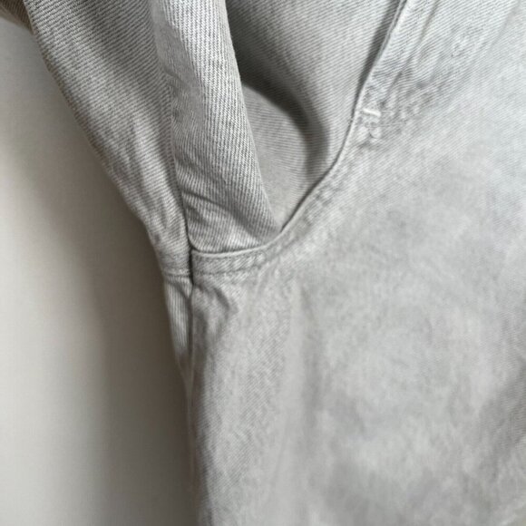 Agolde Criss Cross Jeans Size 24 Gray Frayed Hem Straight Leg High Rise Denim - Picture 8 of 12